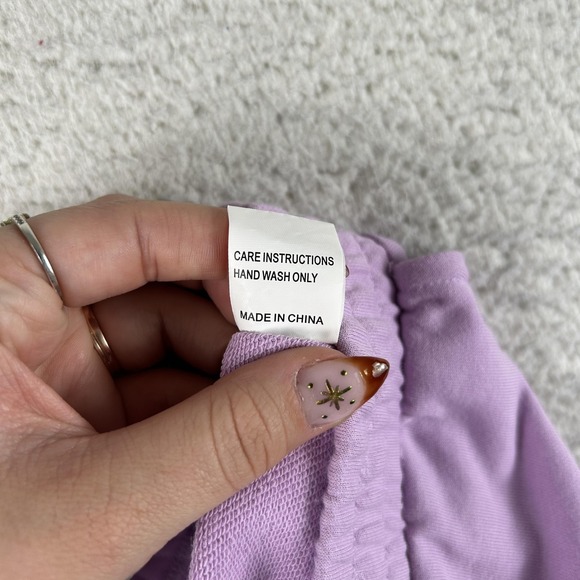 Queen Of Sparkles Shorts Womens XXL Purple Bunny Sequin Sweat Easter Lounge - Picture 7 of 16